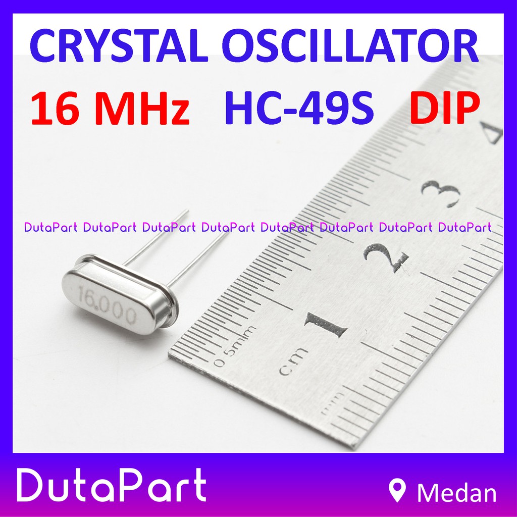 Crystal Oscillator 16MHz XTAL Clock Osilator 16.000 16 Mhz HC-49S DIP