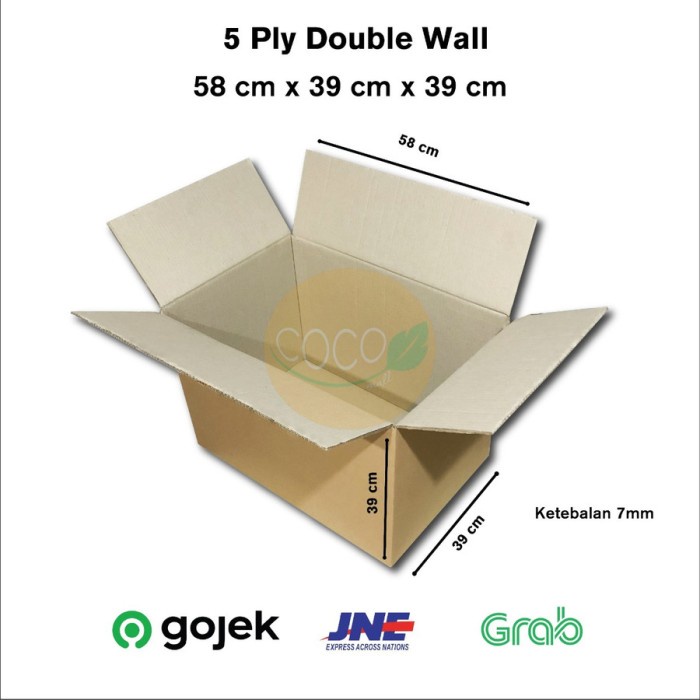 

Kardus Karton Box Jumbo Besar Ukuran 58X39X39 Cm Double Wall 071