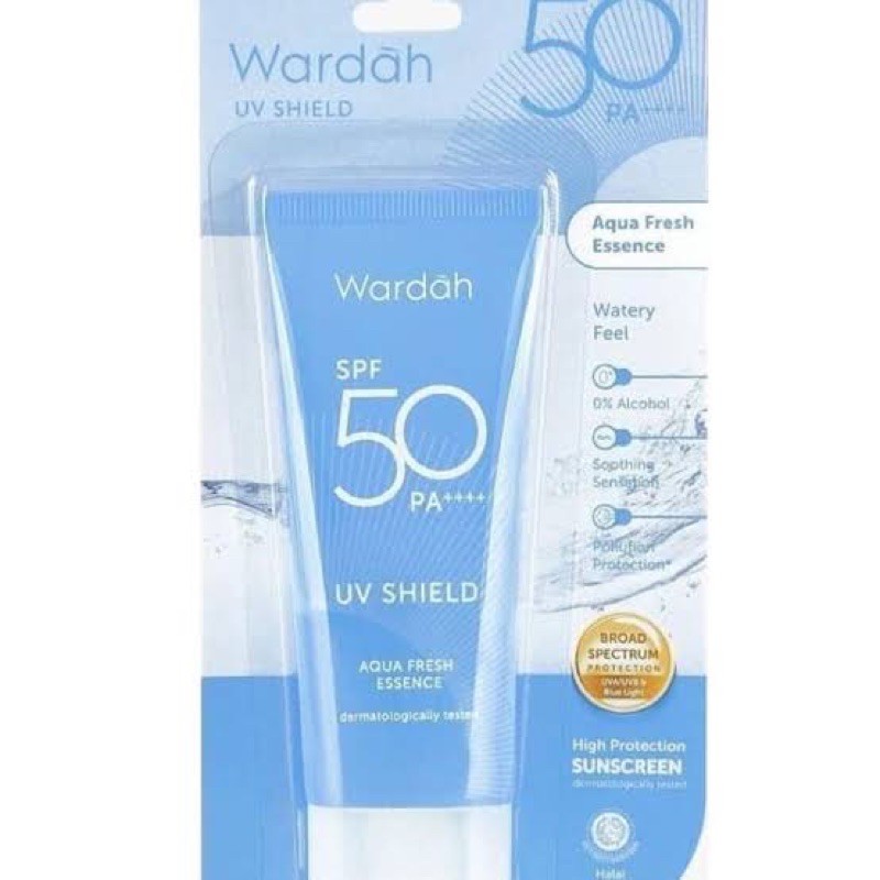 ✿ELYSABETHME✿ 🅆 🄰 🅁 🄳 🄰 🄷 Wardah Sunscreen SPF 50 Aqua Fresh (biru)  sun sunblock anti UVA UVB