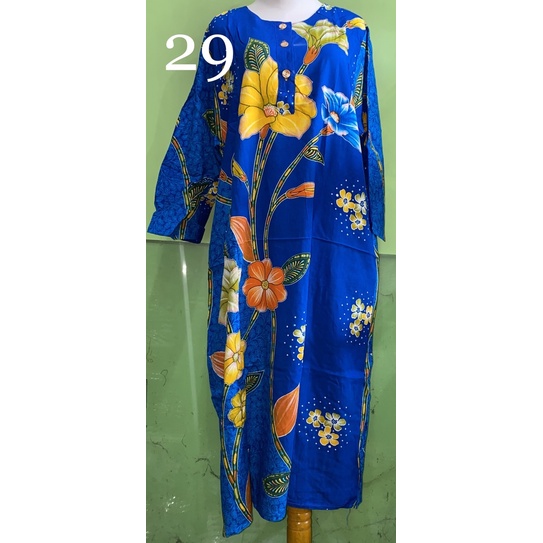 DASTER PENDEK LENGAN 3/4 LD 115CM KENCANA UNGU LABEL BIRU-29