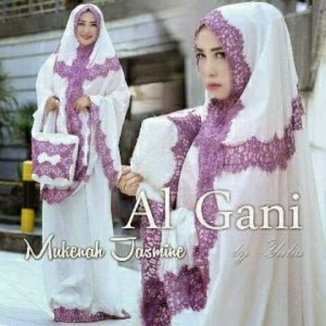 Mukena AlganiLavender, mukena, mukena dewasa, mukena teraweh, mukena lebaran, mukena modis, ootd
