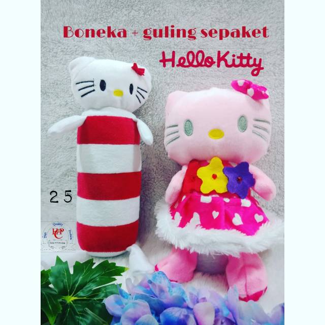 Boneka guling hello kitty sepaket