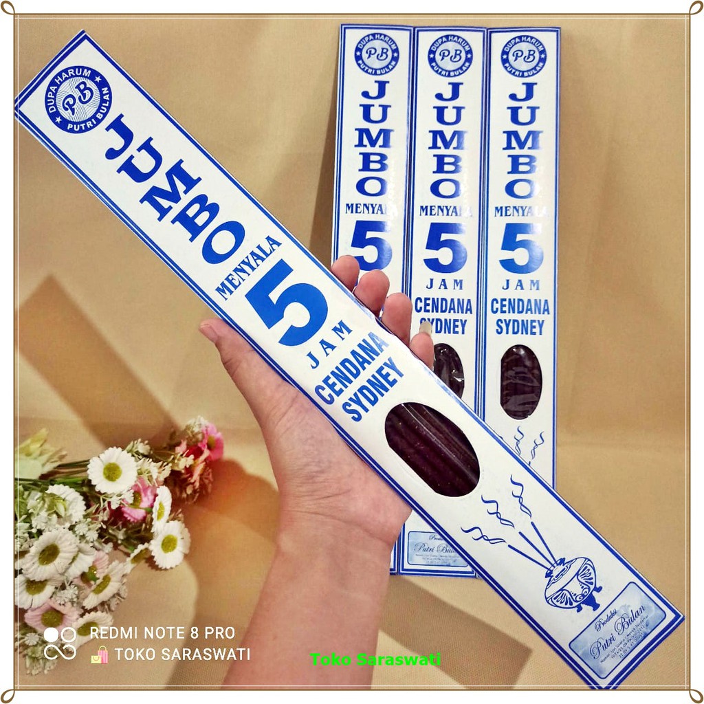 Hio Dupa Wangi Aromaterapi Cendana Jumbo Nyala 5 Jam Isi 5 Stik
