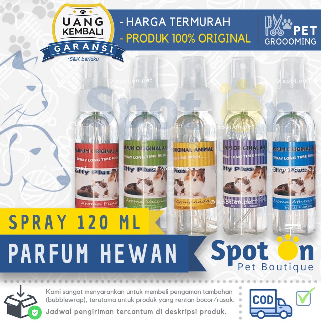 Parfum Hewan 120 ML Kitty Plus | Perfume Pewangi Anjing Kucing Kelinci Hewan