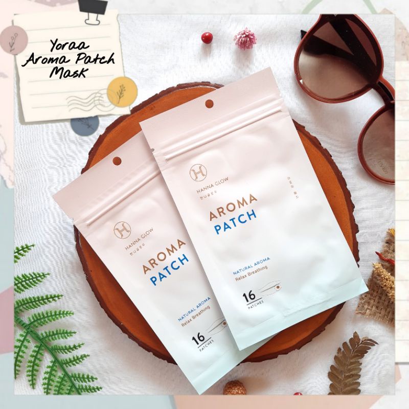 Sticker masker import Korea AROMA PATCH HANNA GLOW tempelan stiker aromatherapy di masker menenangkan melegakan dan menambah kenyamaan memakai masker NBSM