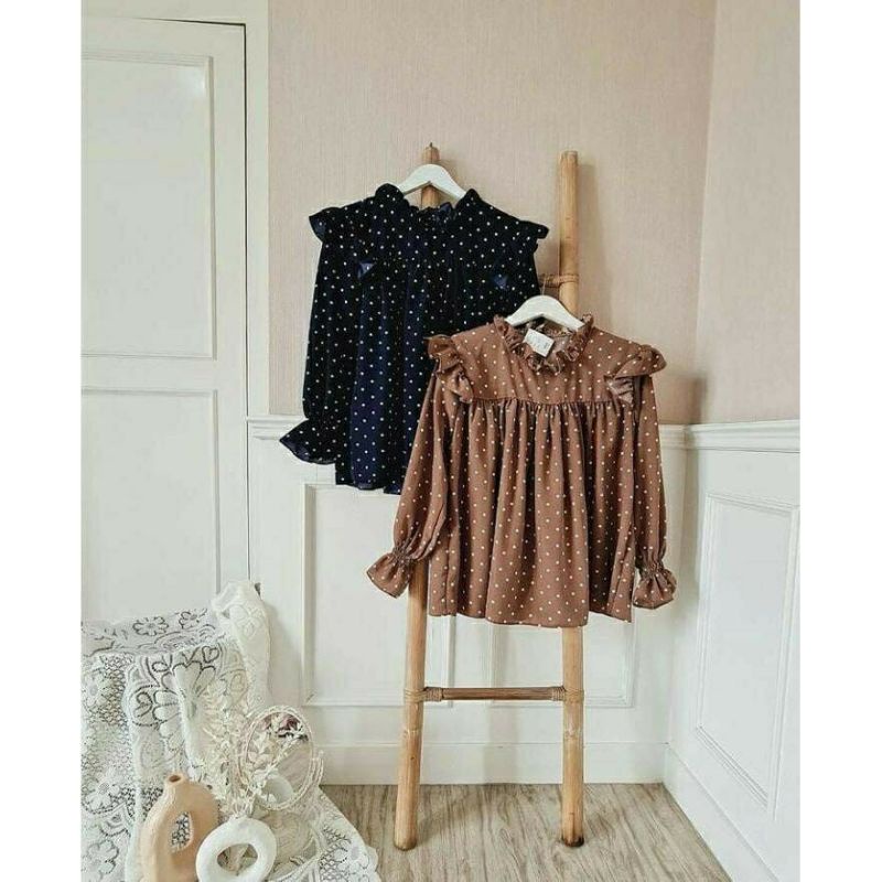 Arifirn Blouse Vino Polka - Blouse Wanita Murah