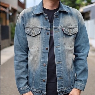 JAKET JEANS DENIM SANDWASH BIOTHINK SCRUB PRIA / JAKET JEANS BIOTHINK SCRUB