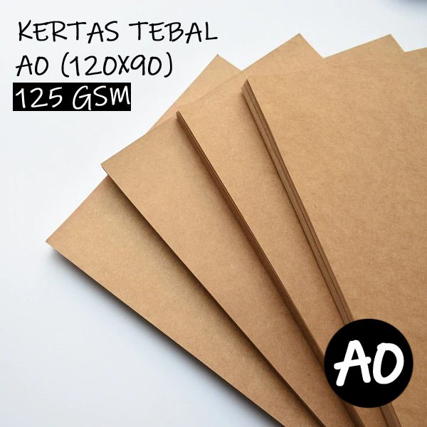 

Kertas Samson Coklat A0 120x90cm 125GSM / Kertas Packing Olshop Samson Tebal Polos Packaging Online