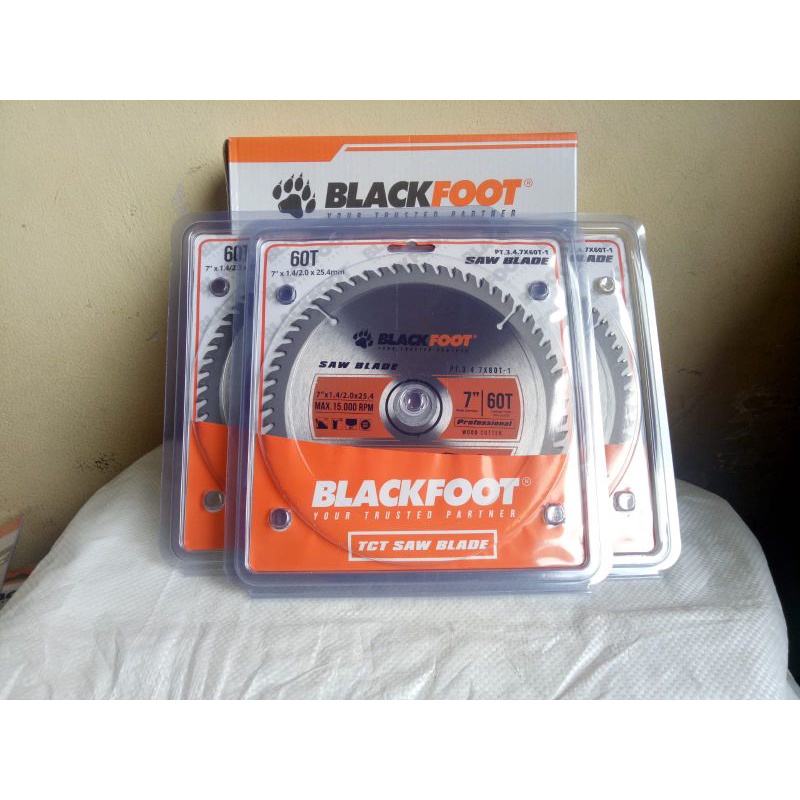 MATA CIRCULAR SAW 7 INCI X 60T BLACKFOOT / TCT SAW BLADE POTONG KAYU