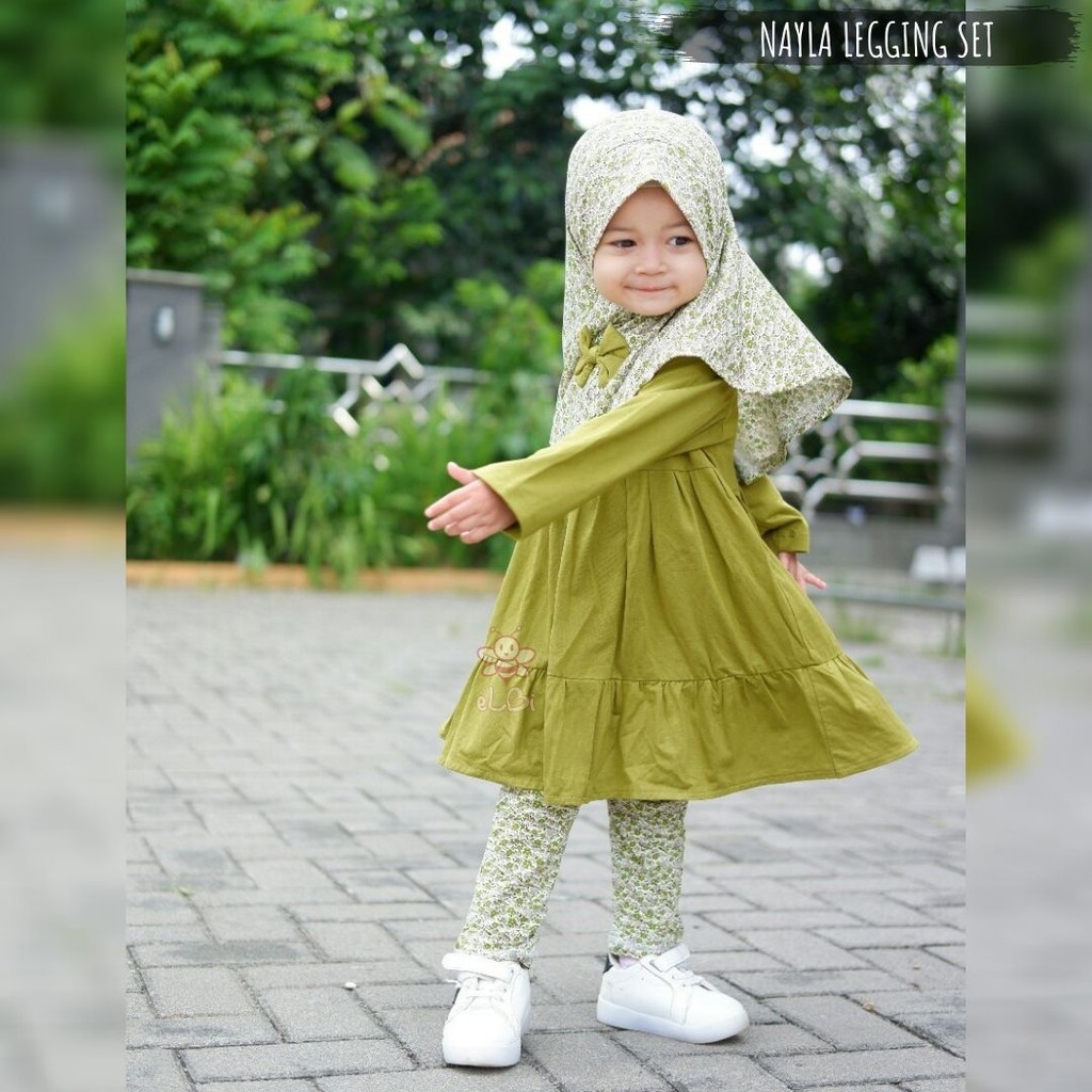 Baju Muslim Anak Perempuan - Setelan Baju Anak Perempuan - Baju Anak Perempuan Muslim - Nayla Set