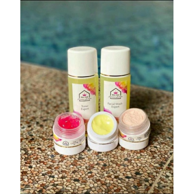 PAKET LENGKAP SKIN BRIGHT HABIBAH ESTETIKA / PAKET LENGKAP SKIN BRIGHT + FREE POUCH CANTIK + FREE MA