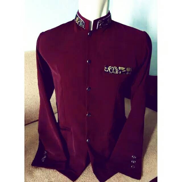 Jasko merah marun variasi batik