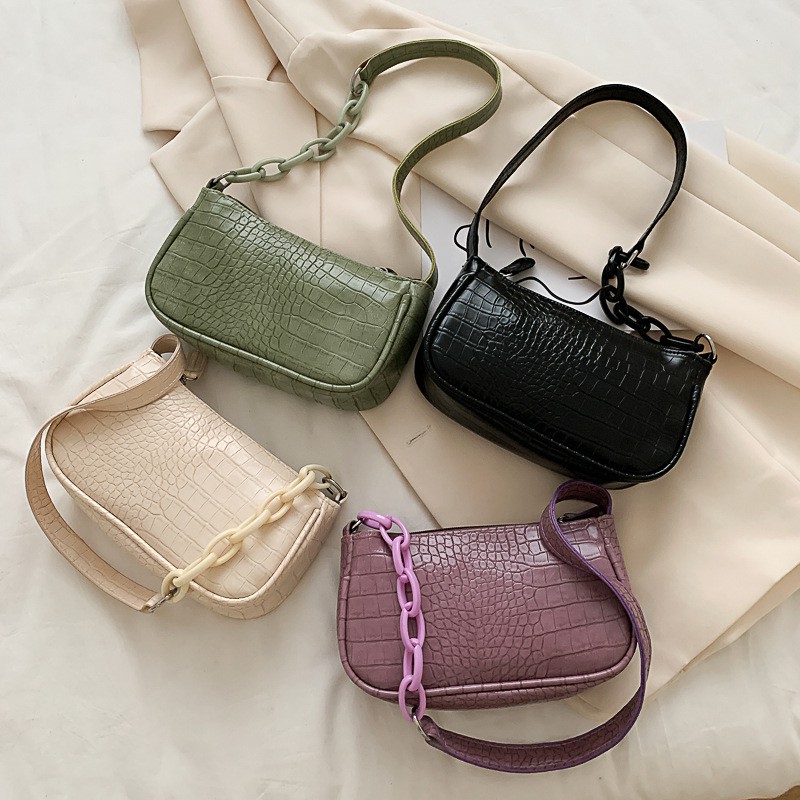 TAS WANITA IMPORT KECIL MINI KULIT CROCO CANGKLONG VIRAL LINZI BAG MURAH FASHION ABG BATAM BAG KOREA