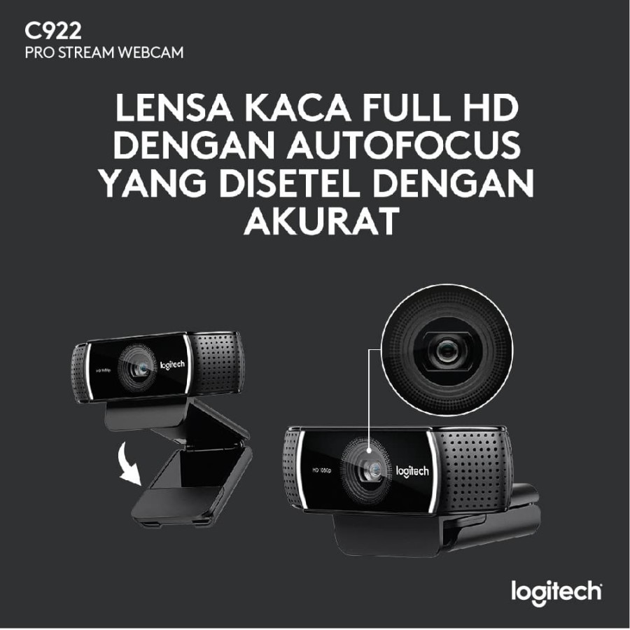 Logitech C922 PRO Webcam HD Stream GARANSI RESMI