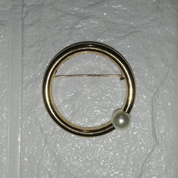 INDOMINI MUTIARA BROS KOREA BERLIAN / BROS PIN PEARL / BROOCH MUTIARA WANITA AKSESORIS FASHION A026-GOLD