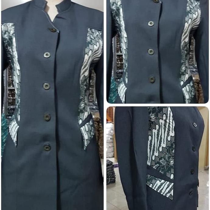 BLAZER BATIK WANITA, JAS BATIK WANITA, BLAZER KANTOR BATIK, SETELAN FASHION TOP