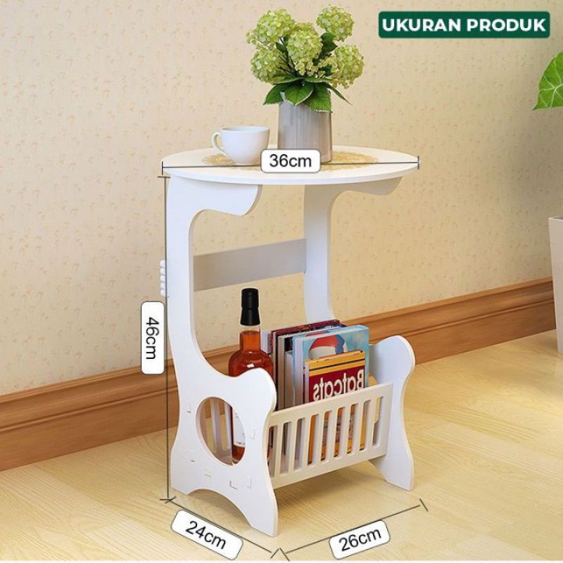 Meja sudut bulat/meja kopi minimalis