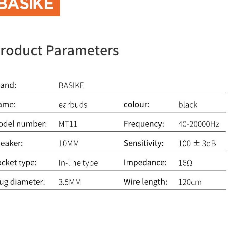 [AI696] Headset Gaming BASIKE Earphone In-ear Headphone 3.5mm dengan Mikrofon 1.2m untuk Samsung vpb