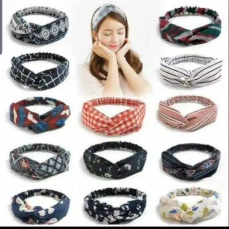 Bandana headband Silang Soulmate Chibbi /Bando Silang Fashion Korea Style Bandana