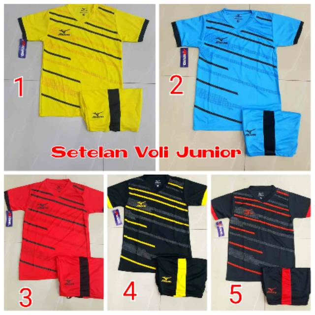 Setelan Baju Voli Mizuno Junior Anak 3