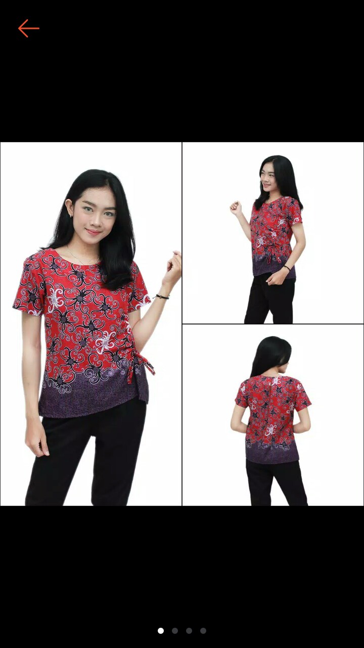 Blouse Batik / Atasan Batik Wanita Model Kekinian S-5l Size Lengkap