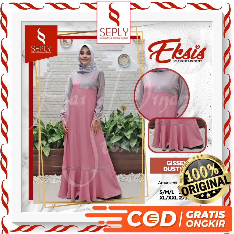 [Baru] Seply Gamis Muslimah Gissel 140 Seply Ready