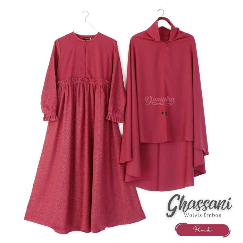 Set Gamis Khimar Ghassani by DAMAIRA hijab