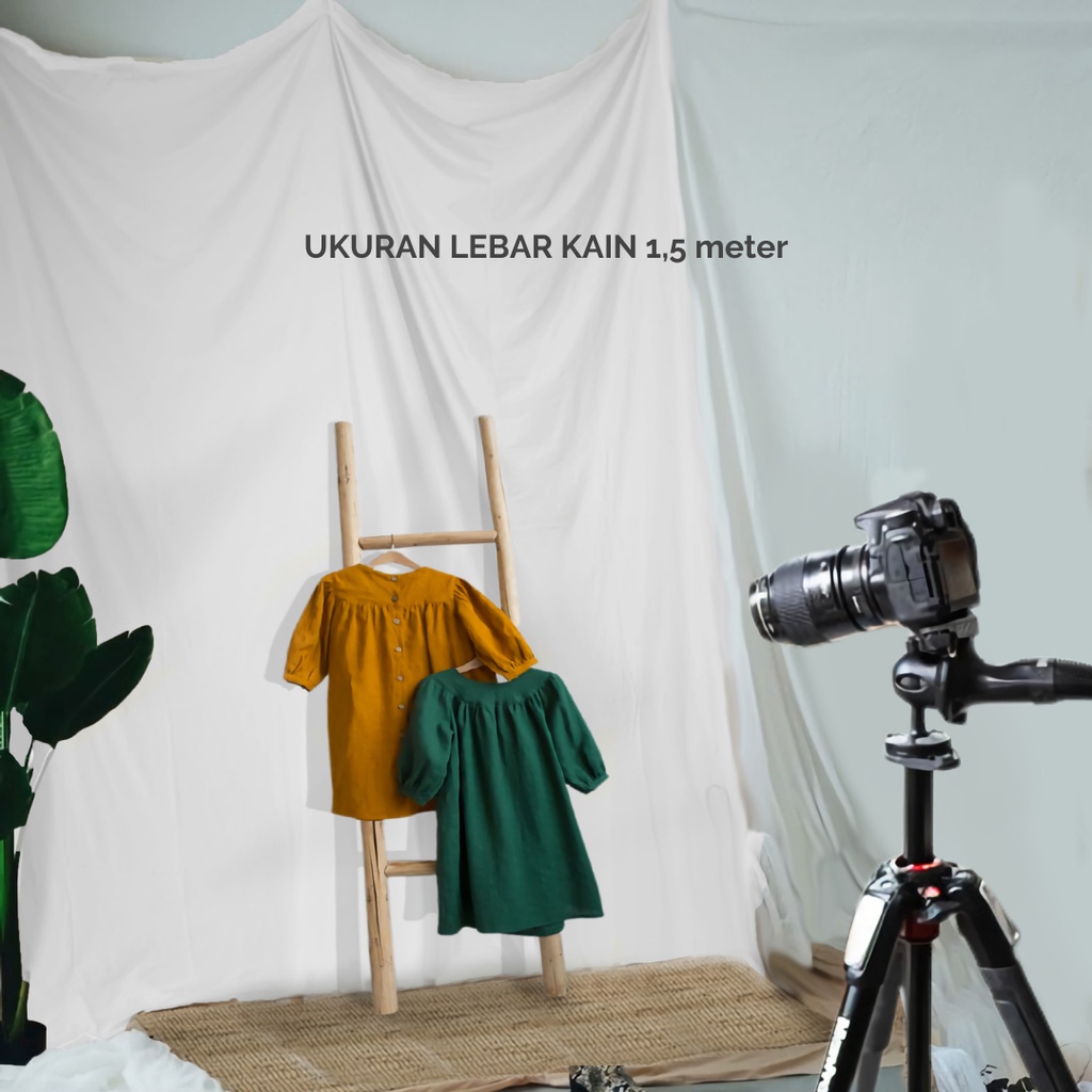 KAIN PUTIH BACKGROUND FOTO / BACKDROP FOTOGRAFI / ALAS KAIN FOTO STUDIO RUMAHAN / HITAM PUTIH DENIM
