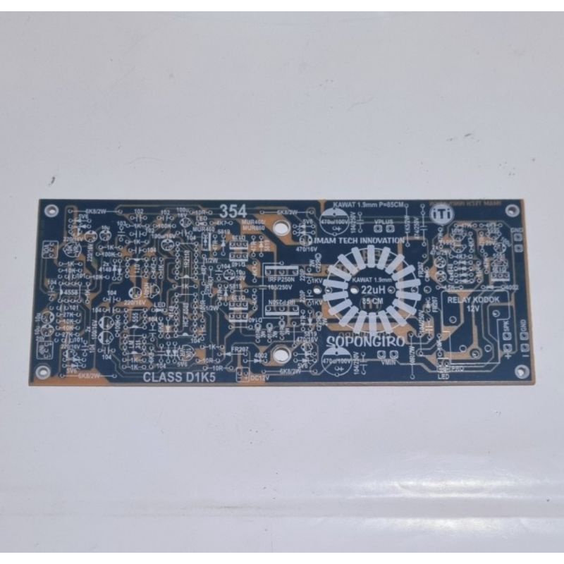 PCB Power Amplifier Class D-1K5 Plus Protector Type 354