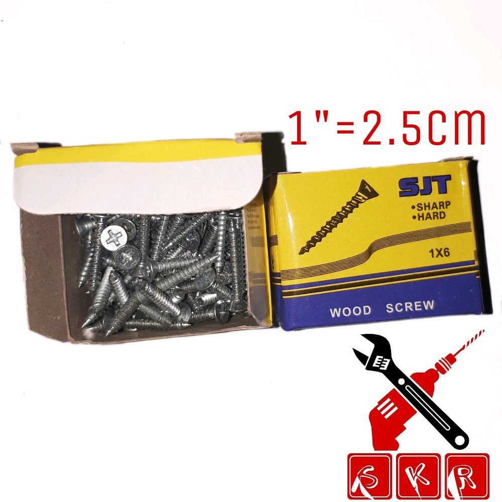Jual skrup kayu 1inch putih sjt Diskon
