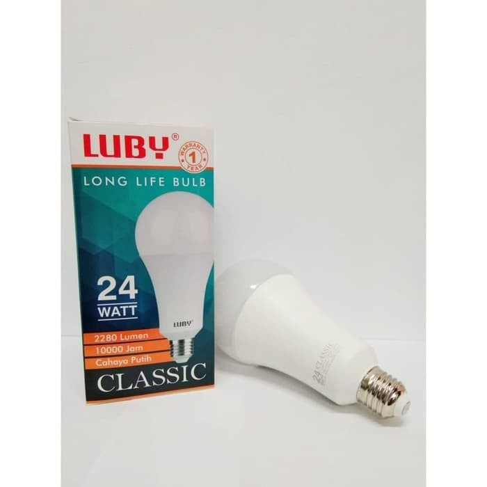 Lampu LED 24 Watt Luby Classic 24W Cahaya Putih Lampu Bohlam 24 Watt