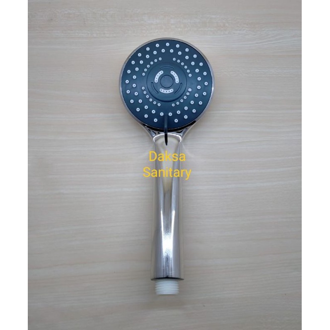 Paket Hand Shower 5 Sistem Pancuran Air Hitam dan Kran Cabang Engkol