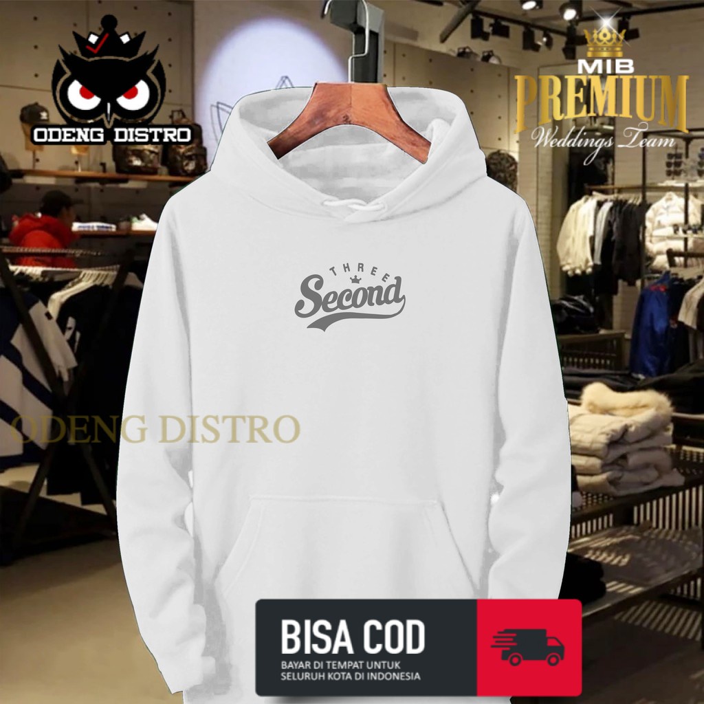 Hoodie Three Second SilverJaket Sweater Basebal Varsity Distro Keren Kekinian Termurah Bandung Origi