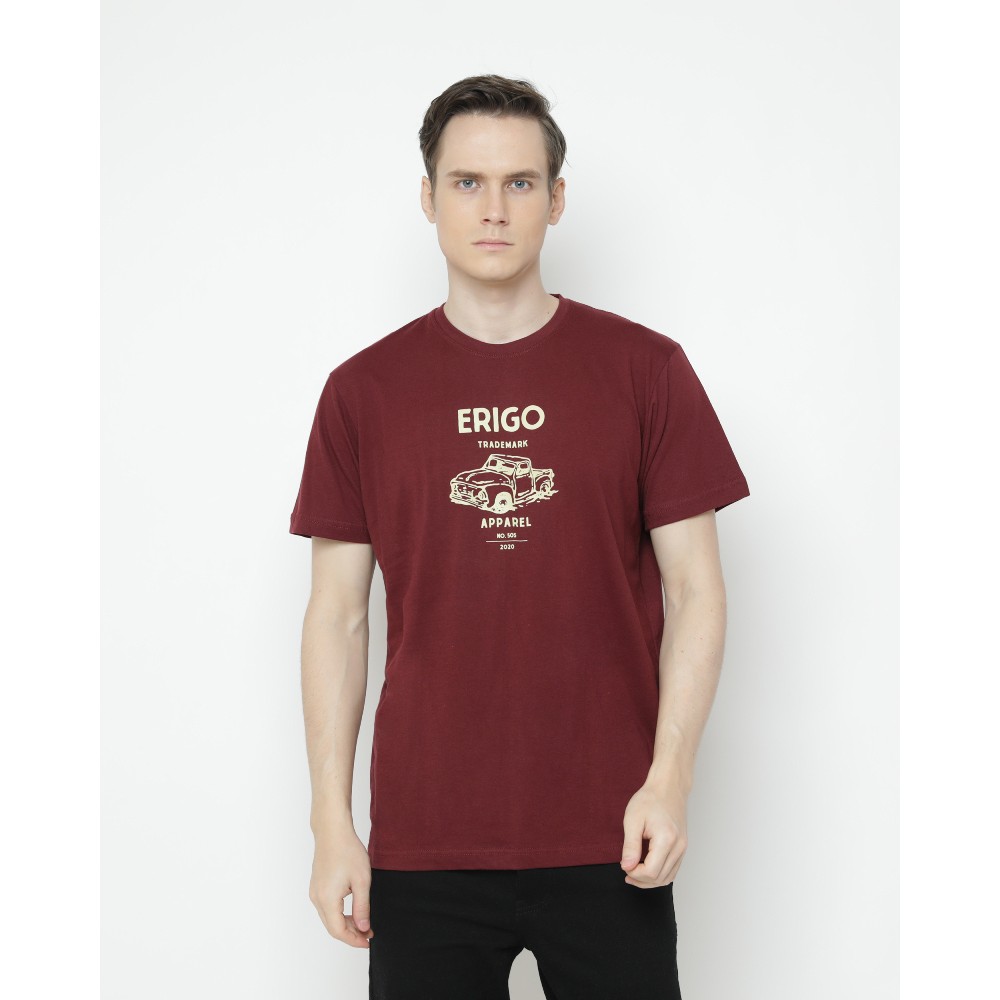 

Erigo T-Shirt Vehicle Maroon