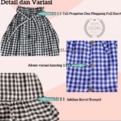 Rok kotak/Rok untuk anak usia 3-20tahun/Rok kotak kancing depan/Roknpanjang motip kotak terbaru