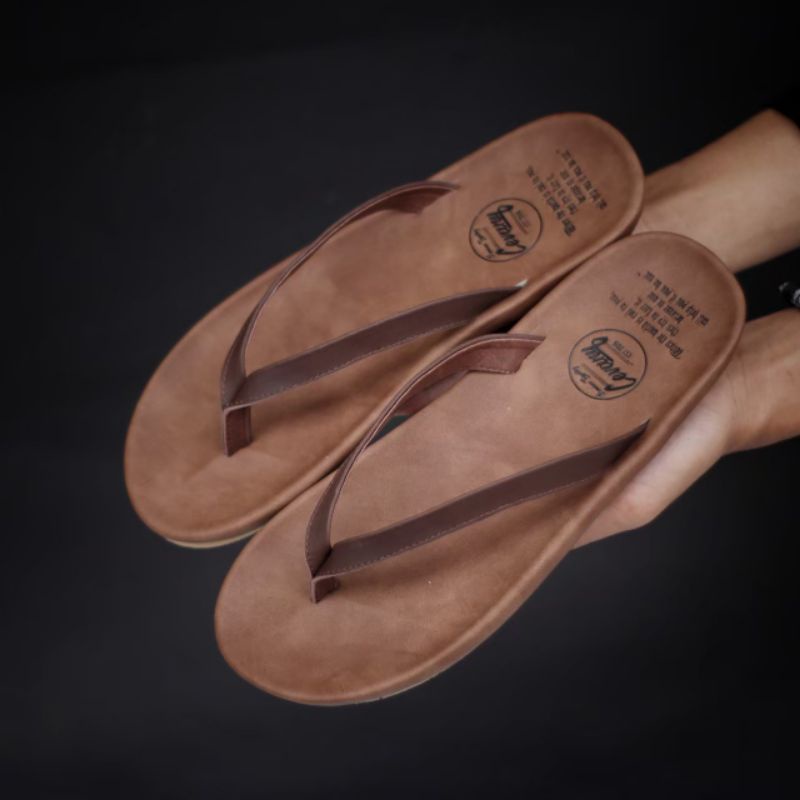 WALLET TAN Sandal pria kulit asli cevany original handmade sandal jepit kulit pria bisa COD