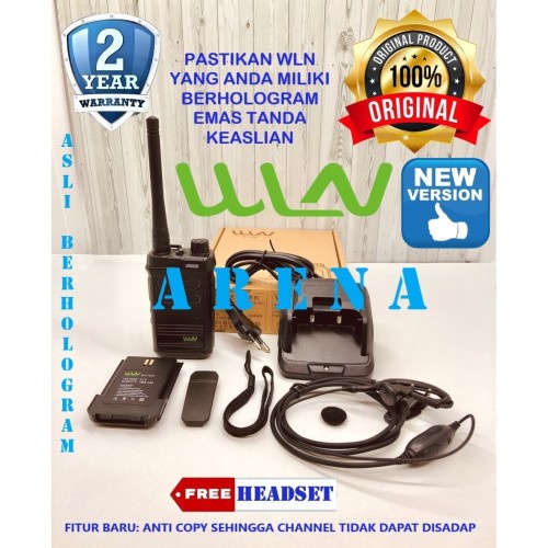 Walkie Talkie HT WLN Two Way VHF Radio Long Range ASLI BERHOLOGRAM WLN