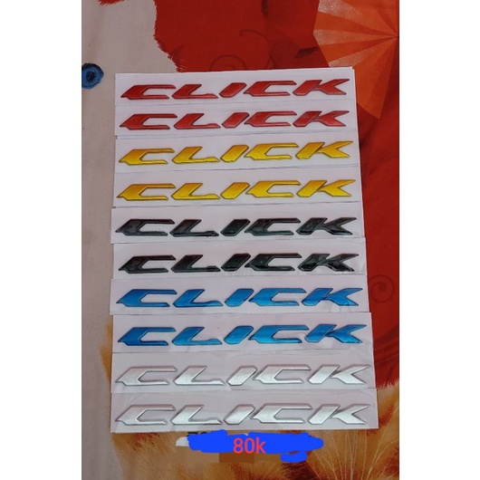 emblem timbul click  3d non ori harga 2pcs