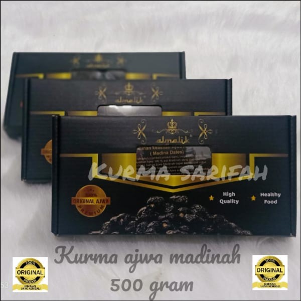 

PROMO TERBATAS - KURMA AJWA/KURMA NABI MADINAH 500GR PREMIUM