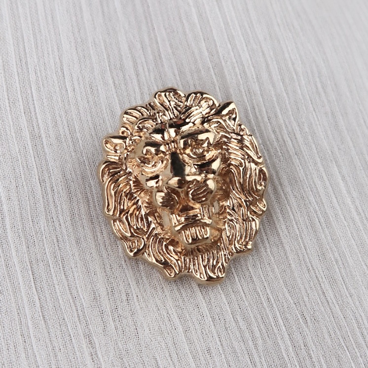 Kancing Harimau Singa Mewah Unik Gold Emas | Kancing Blazer Wanita Pria Premium Logam | Leo Fancy Bu