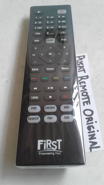 REMOTE REMOT TV KABEL FIRST MEDIA ORIGINAL ASLI HITAM