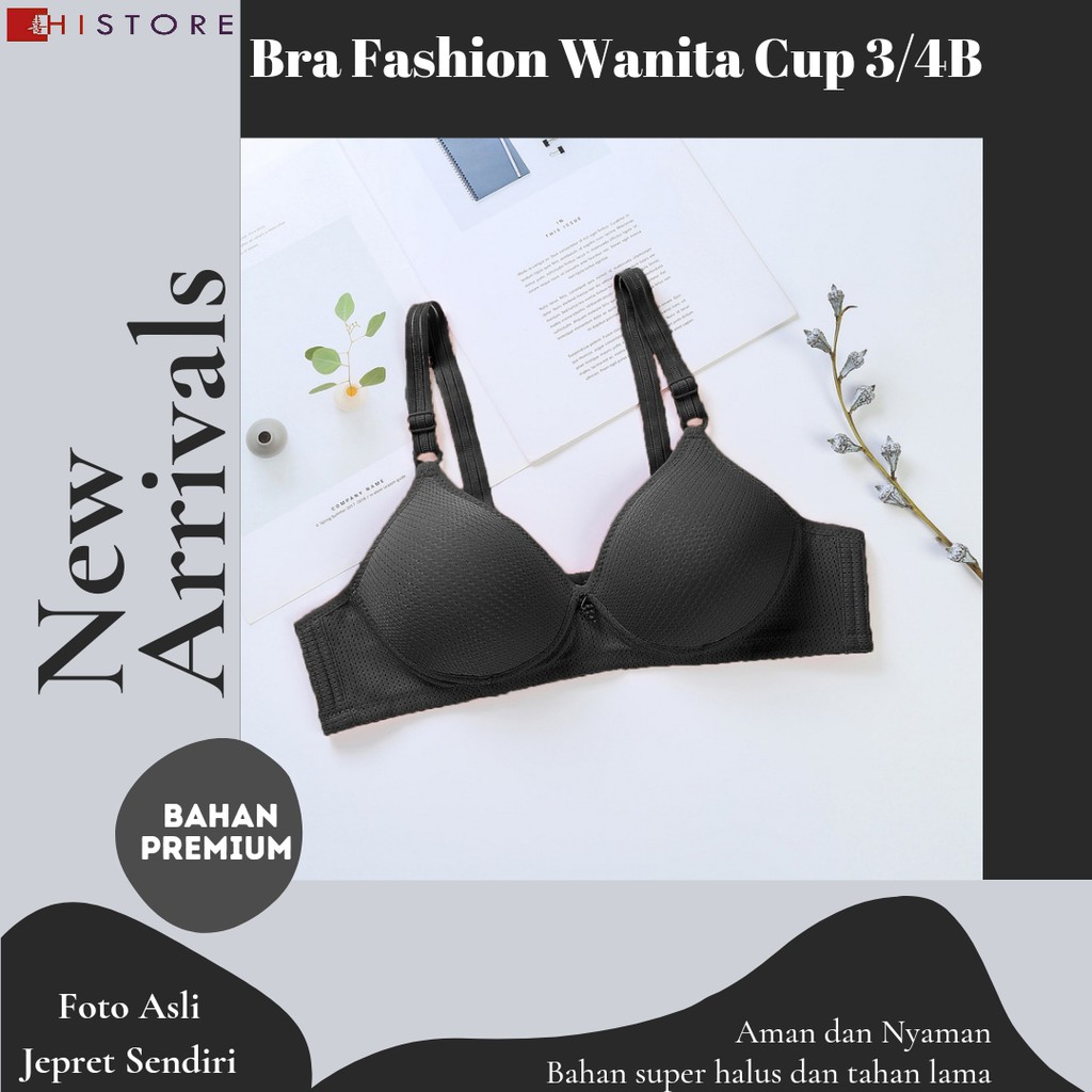 [HI] Bra BH FASHION Wanita CUP 3/4B Bra wanita Premium BH Busa Tipis Tanpa Kawat Sangat Nyaman S8