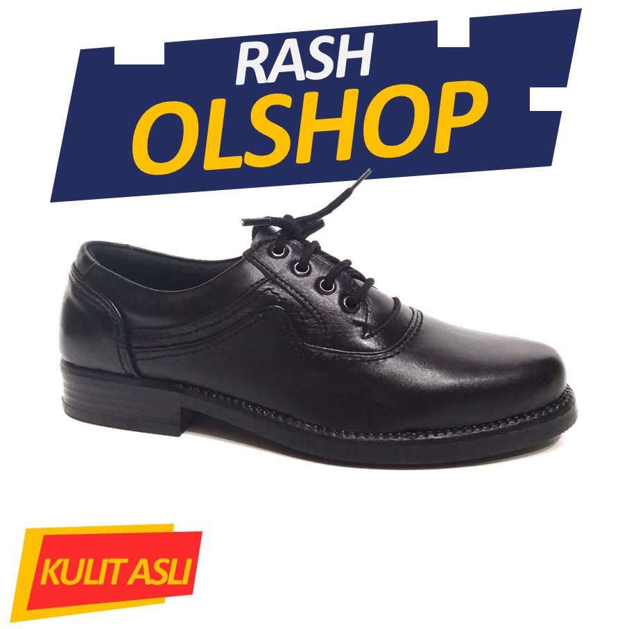 Sepatu pantofel klasik model tali bahan kulit asli sepatu formal kulit asli