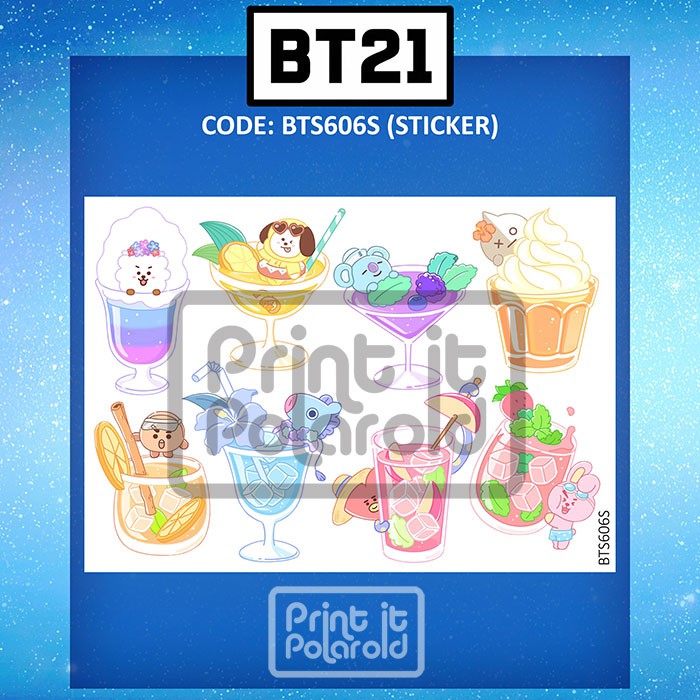 

STICKER A6 BT21 Summer stiker korea kpop