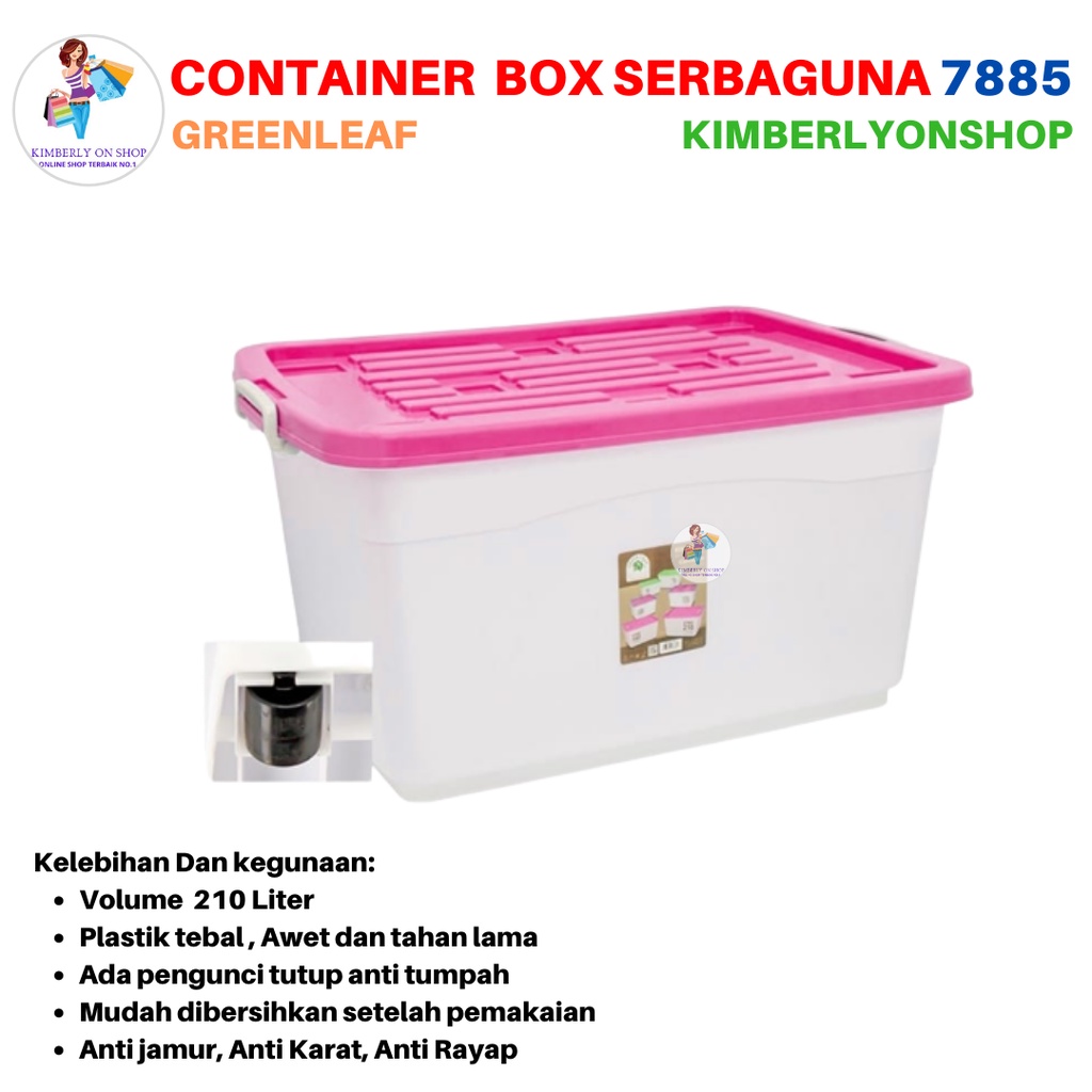 Container Box Tempat Penyimpan 210 Liter 7885 Sierra Green Leaf