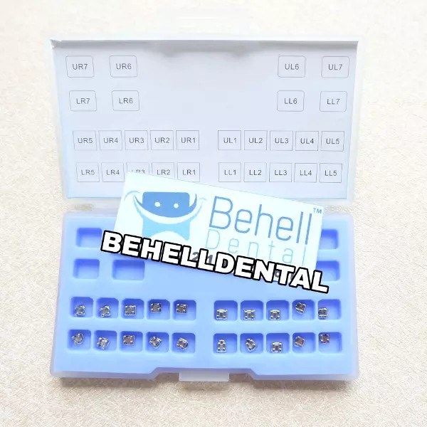 ORIGINAL BRACKET BEHEL METALIC METAL BRIGHT FANCY MINI KEMASAN BOX // NO HOOK atau HOOK ON 3 // Bracket Kawat Gigi Ortho Untuk Perawatan / Perbaikan / Braces Orthodontic Ortho / Behelldental