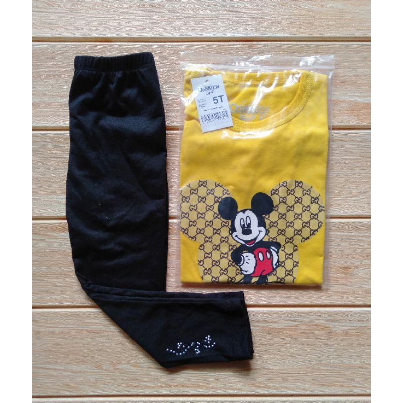 (COD) Kaos Mickey + Legging (usia 1,5-5 th)