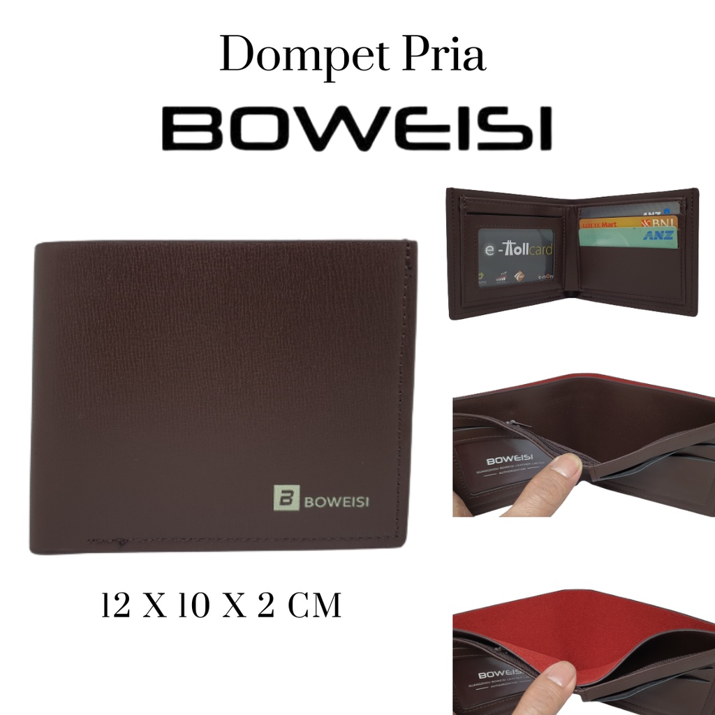 Dompet Pria Lipat Logo Bovis, Bahan Kulit Sintetis, Harga Murah, Model Keren dan Terbaru, Kualitas Distro (66125-1)