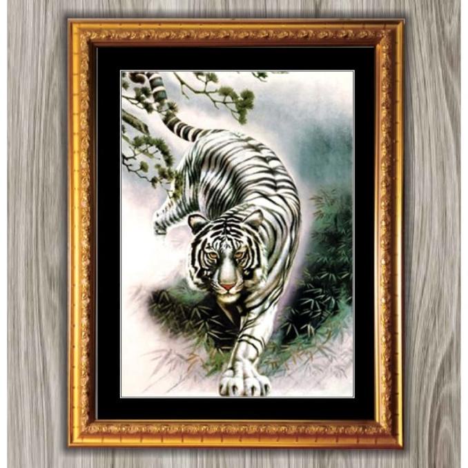 Lukisan Poster Macan Putih