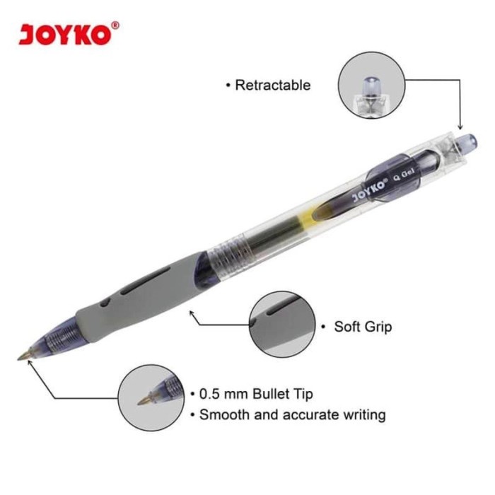 

Cuci Gudang Gel Pen / Pulpen / Pena Joyko Kenko K1 Gp-265 / Q Gel / 0.5 Mm Trendi